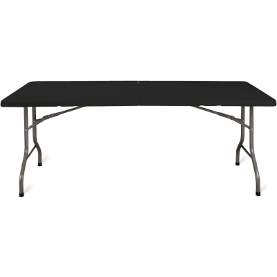 Czarny stół eventowy 180 x 75 cm - widok blatu Czarny stół eventowy 180 x 75 cm - widok blatu